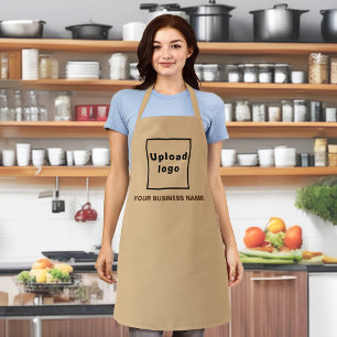 Tablier Nom et logo de l'entreprise sur le polyester Brown