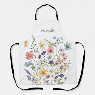 Tablier Nom floral rose