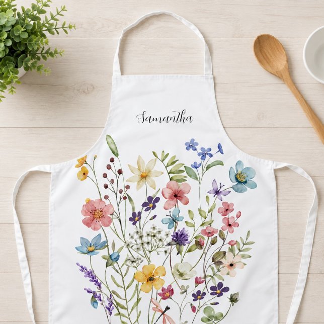 Tablier Nom floral rose (Créateur téléchargé)