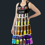 Tablier Nom monographique motif de l'artiste aquarelle mod<br><div class="desc">Artiste aquarelle moderne motif nom monogramme Apron. Ajoutez votre propre nom pour personnaliser.</div>