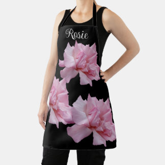 Tablier Nom personnalisable Rosie joli rose rose rose flor
