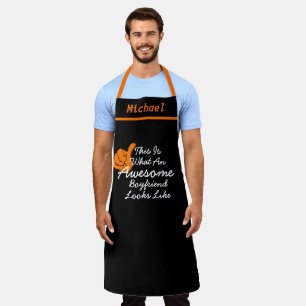 Tablier Nom personnalisé Awesome Boami BF Black Chef Baker