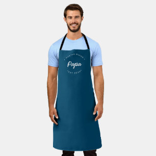 Tablier Nom personnalisé bleu Année Master Baker Papa Apro