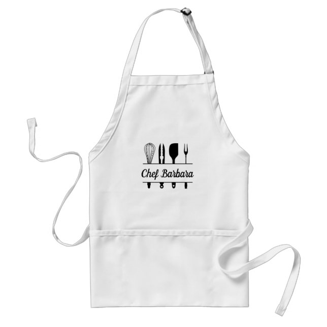 Tablier Nom personnalisé Chef Apron (Devant)