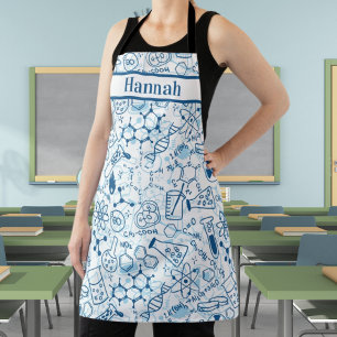 Tablier Nom personnalisé Chimie Doodle Thème Apron