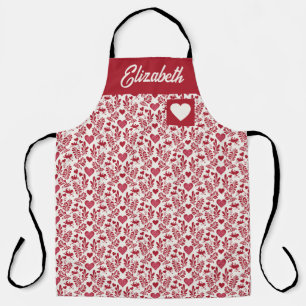Tablier Nom personnalisé Cupids & Coeurs