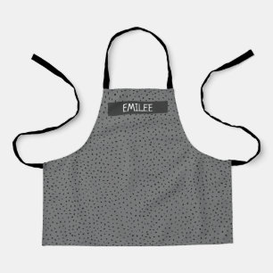 Tablier Nom personnalisé Doodle Dots Tout-Sur-Imprimer Tab