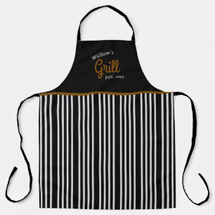 Tablier Nom personnalisé et barbecue barbecue d'anniversai