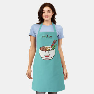 Tablier Nom personnalisé et couleur mignonne Kawaii Nouill