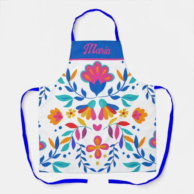 Tablier Nom personnalisé Frida Carlo Inspiré Design Apron (Recto)