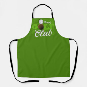 Tablier NOM PERSONNALISÉ Golfer Green Golf Course Club