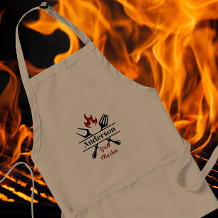 Tablier Nom personnalisé Grill Master BBQ Papa Fête des pè
