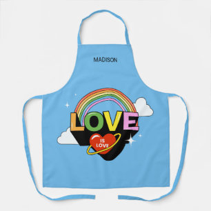 Tablier Nom personnalisé "L'amour est amour"
