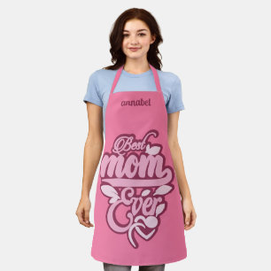Tablier Nom personnalisé "Meilleure maman jamais"