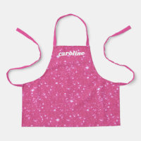 Nom personnalisé Paillettes Rose Chaude Rétro