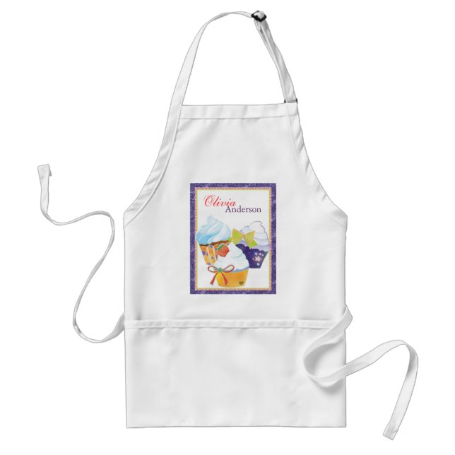 Tablier Nom personnalisé par chef de boulangerie de petits (Devant)