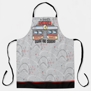 Tablier NOM personnalisé Retro 50's Diner Signé Cinquante