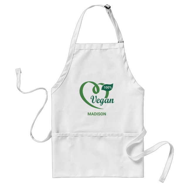 Tablier Nom personnalisé Vegan (Devant)