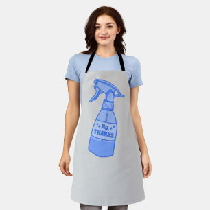 Tablier Non, merci. Humour Sassy Bouteille de Vaporisation