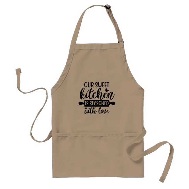 Tablier Notre cuisine est assaisonnée d'amour (Devant)