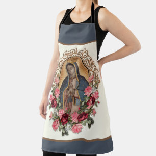 Tablier Notre-Dame de Guadalupe Vierge Marie Rose Apron