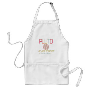 Tablier N'Oubliez Jamais Pluto Retro Funny Space, Science