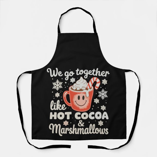 Tablier Nous allons ensemble comme des guimauves de cacao  (Recto)
