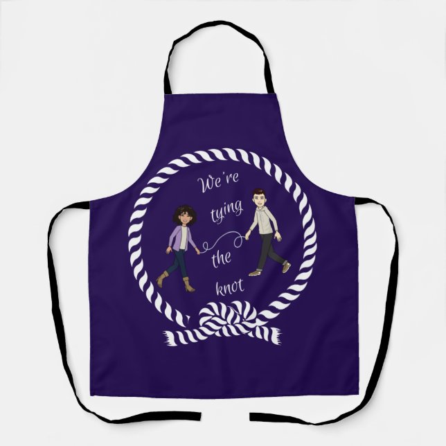 Tablier Nous essayons le noeud Nautique Mariage engagé (Recto)