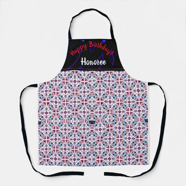 Tablier Nouveaux débuts Anniversaire Joli Motif Apron (Recto)