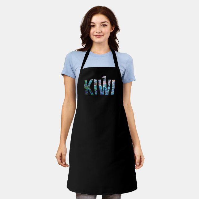 TABLIER NOUVELLE ZÉLANDE KIWI PAUA STANDARD APRON (Porté)