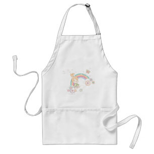 Tablier Nuages d'arc-en-ciel et de fleur de PEBBLES™