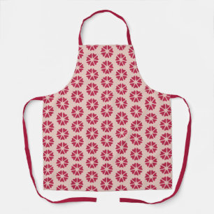 Tablier Nucléaire - magenta rouge - motif sans soudure.