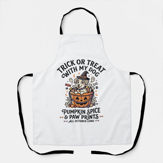 Tablier Nuit de bonbons d'Halloween pour chiens (Recto)