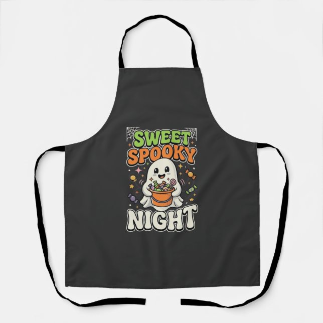 Tablier Nuit de chasse aux bonbons d'Halloween (Recto)