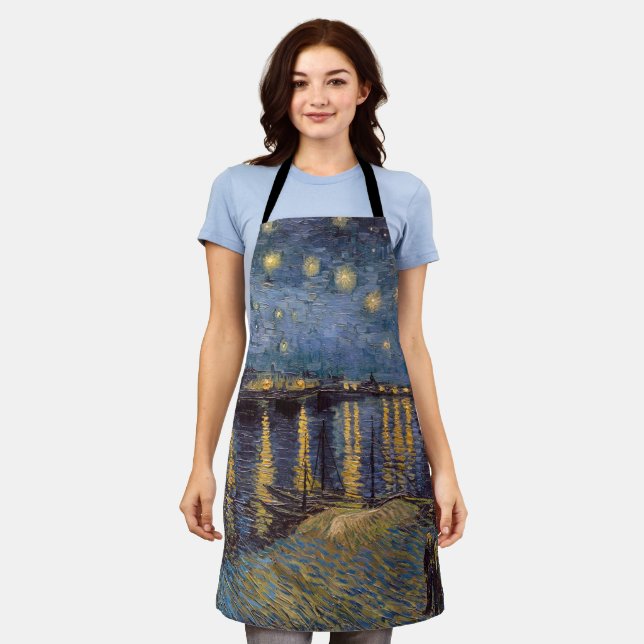 Tablier Nuit étoilée sur le Rhône par Vincent Van Gogh (Porté)