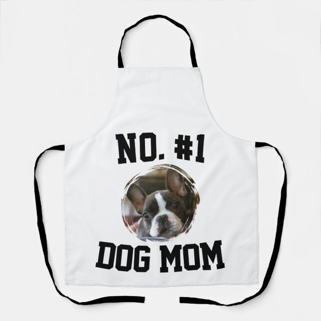 Tablier Number 1 dog Mom Mum Mother's Day Pet Lovers (Recto)