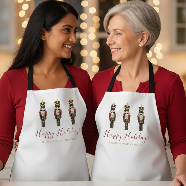Tablier Nutcracker Happy Holidays Classic Christmas  (Créateur téléchargé)