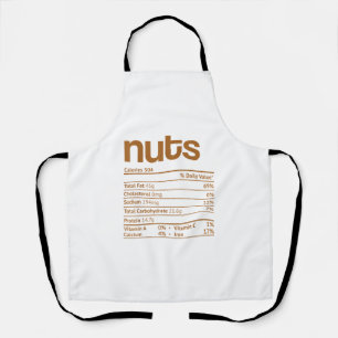 Tablier Nuts Nutrition Facts Drôle Thanksgiving Noël