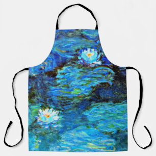 Tablier Nymphéas bleus de Claude Monet