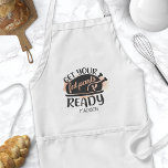 Tablier Obtenez votre devis d'aquarelle prêt pour les pant<br><div class="desc">Obtenez Vos Gros Pantalons Prêt Aquarelle Citation Adulte Apron. Cute tablier de chef avec une dinde et une citation d'humour de cuisines amusante. Personnalisez cette conception d'humour de cuisine personnalisée avec votre propre nom ou texte.</div>