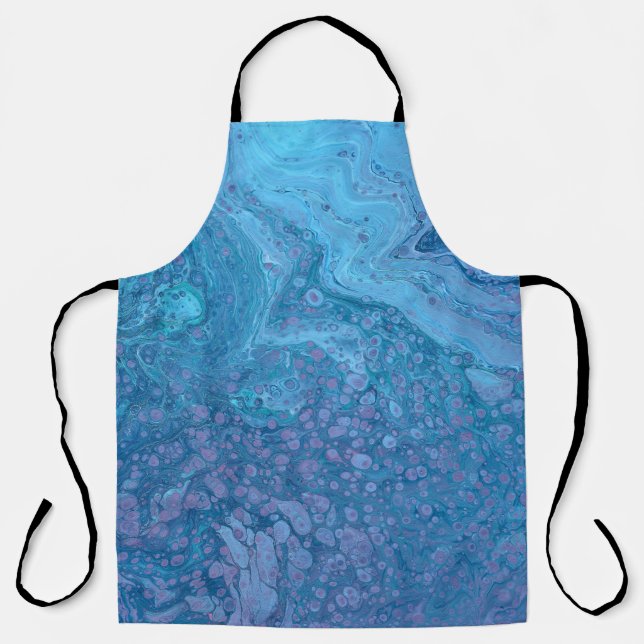 Tablier Ocean Breeze 3 Soft Blue Purple Abstract Apron (Recto)