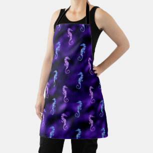 Tablier Océan Glamour Hippocampes en feuille de pourpre et