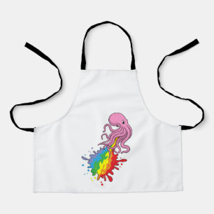Tablier Octopus avec arc-en-ciel