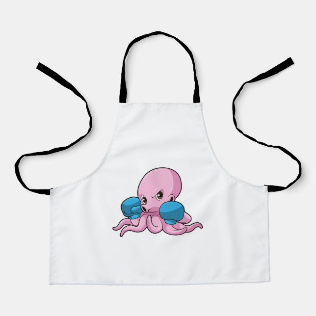 Tablier Octopus en boîte avec gants de boxe (Recto)