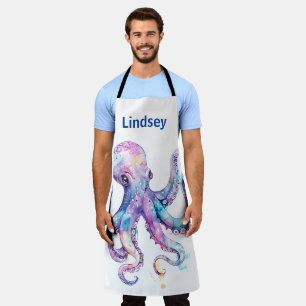 Tablier Octopus Marine Océan rose