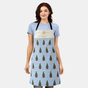 Tablier Ode au Casse-Noisette Arbre Bleu Accent Doré