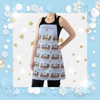 Tablier Ode to Nutcracker Blue Scene Blue Accent