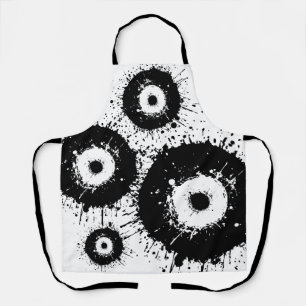 Tablier Oeil mal noir et blanc