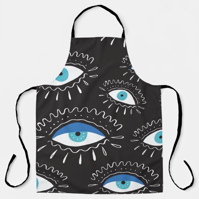 Tablier Oeil tribal aztèque indien dessiné à la main avec  (Recto)