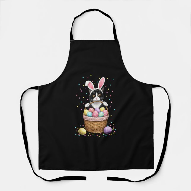 Tablier OEufs de lapin de chat Oeufs de Meowa Rabbit de Pâ (Recto)
